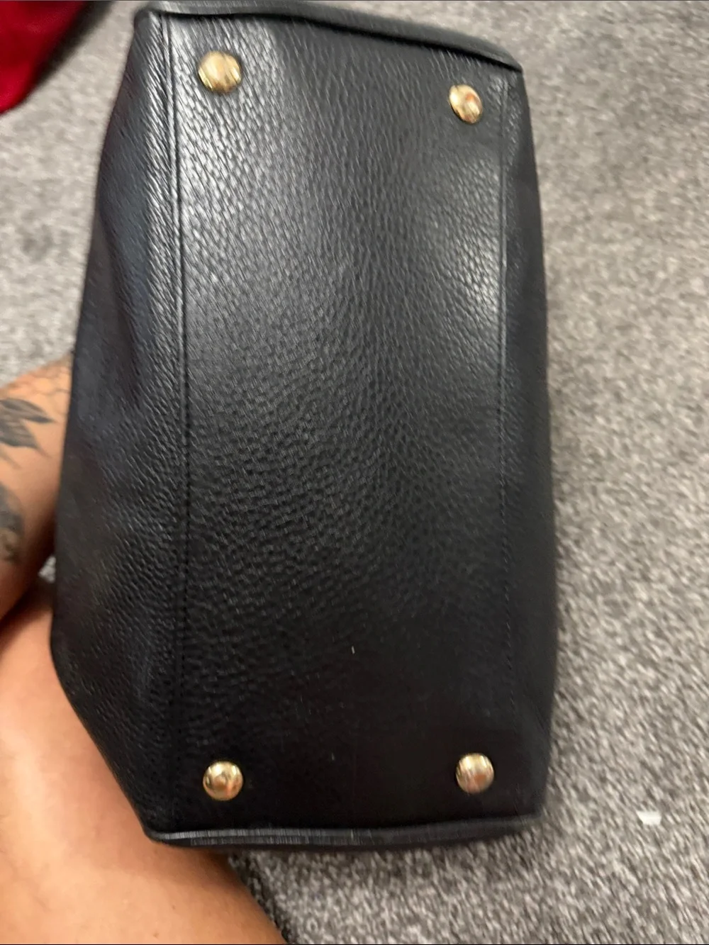 Coach Black Pebbled Leather Satchel with Gold Hardware